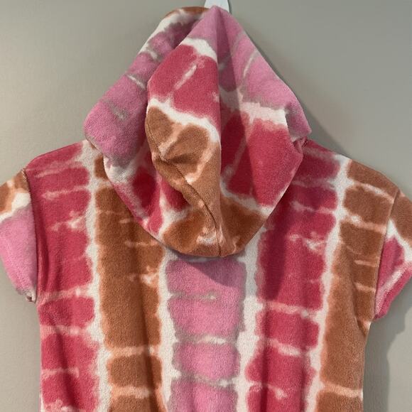Crewcuts Pink and Brown Striped Kids Swim Coverup - Picture 8 of 9